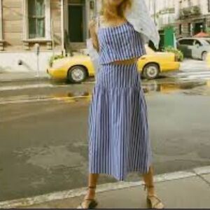 Old Navy blue and white stripe 2 piece set